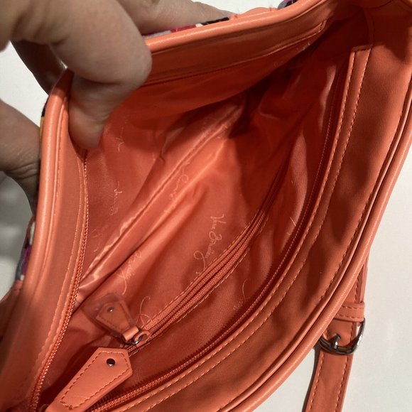 Vera Bradley Handbag Trimmed Trapeze Crossbody Purse Pixie Confetti Zip Top - Picture 8 of 8